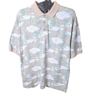 90s Vintage Stylo Golf Polo Shirt Hawaii Tropical-themed Size XL